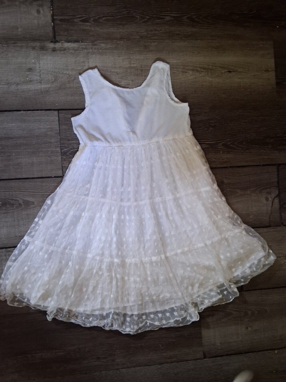 Vintage April Cornell Cornelloki Little Girl's white Slip / Dress Lace 3 4